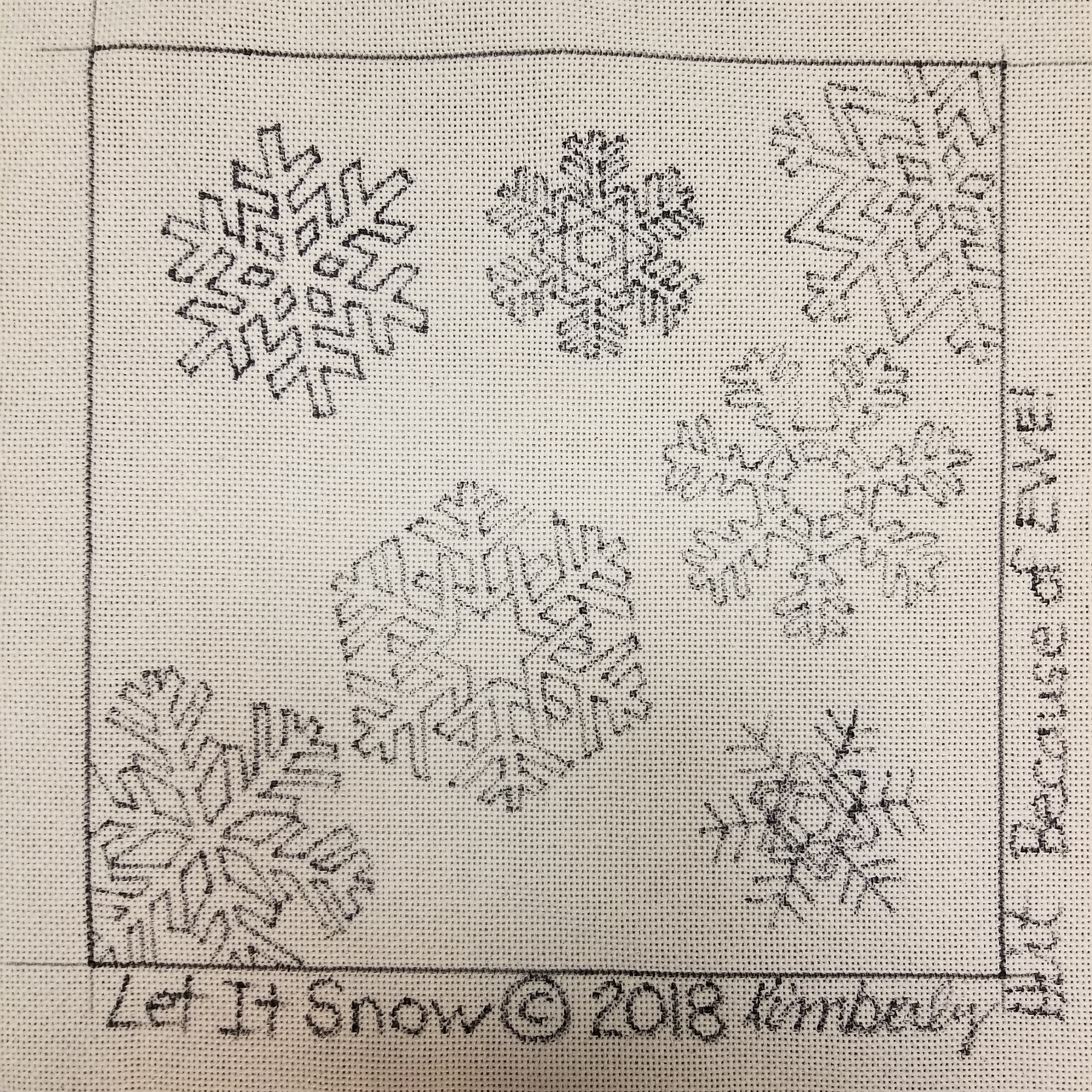 Let It Snow! Rug Hooking Pattern