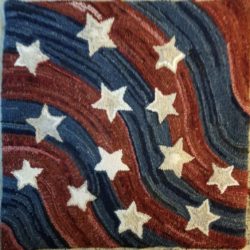Hooked sample of the pattern Thank You for Your Service
