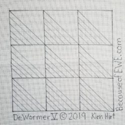 DeWormer V : pattern for using up scrap wool worms.