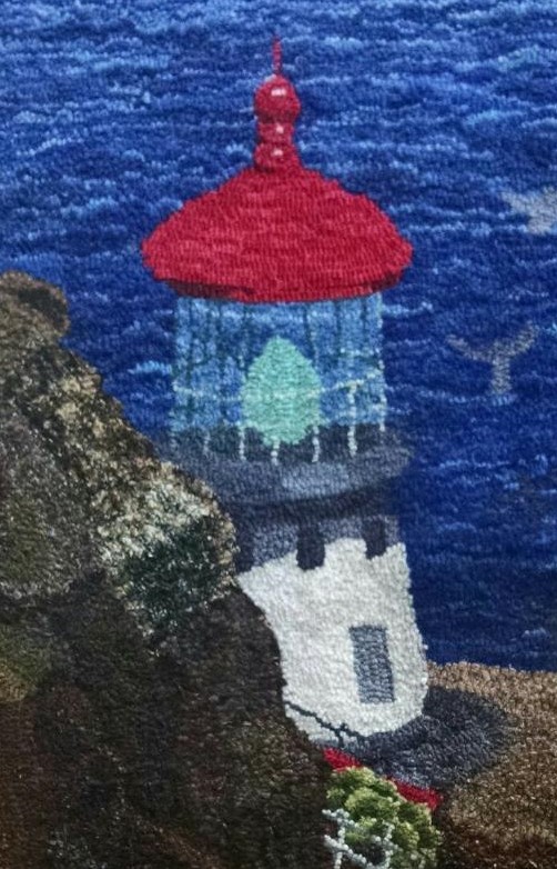 Andy’s Lighthouse Rug-My search for healing through rug hooking.